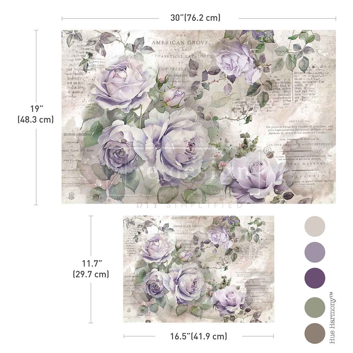 Double Delight Decoupage Fiber Paper Set – Soft Veil Redesign with Prima