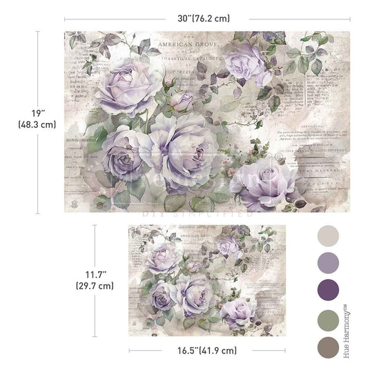 Double Delight Decoupage Fiber Paper Set – Soft Veil Redesign with Prima