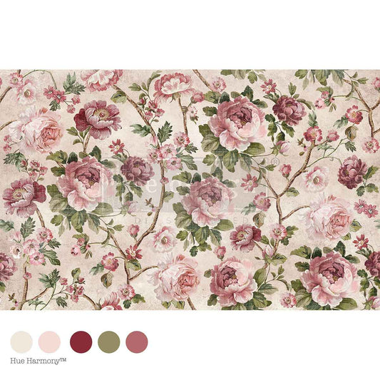 Decoupage Decor Tissue Paper Kacha – Timeless Blooms Redesign with Prima