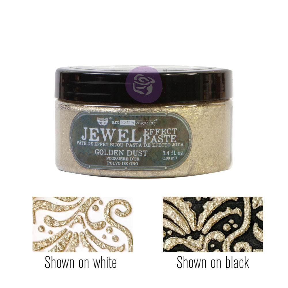 Art Extravagance – Jewel Texture Paste – Golden Dust 100ml 3.4 Fl oz.