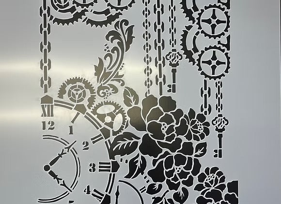 Neo Victorian Diva Designs Stencil Vintage Retail Therapy by Mara