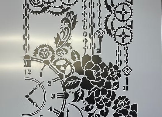 Neo Victorian Diva Designs Stencil Vintage Retail Therapy by Mara