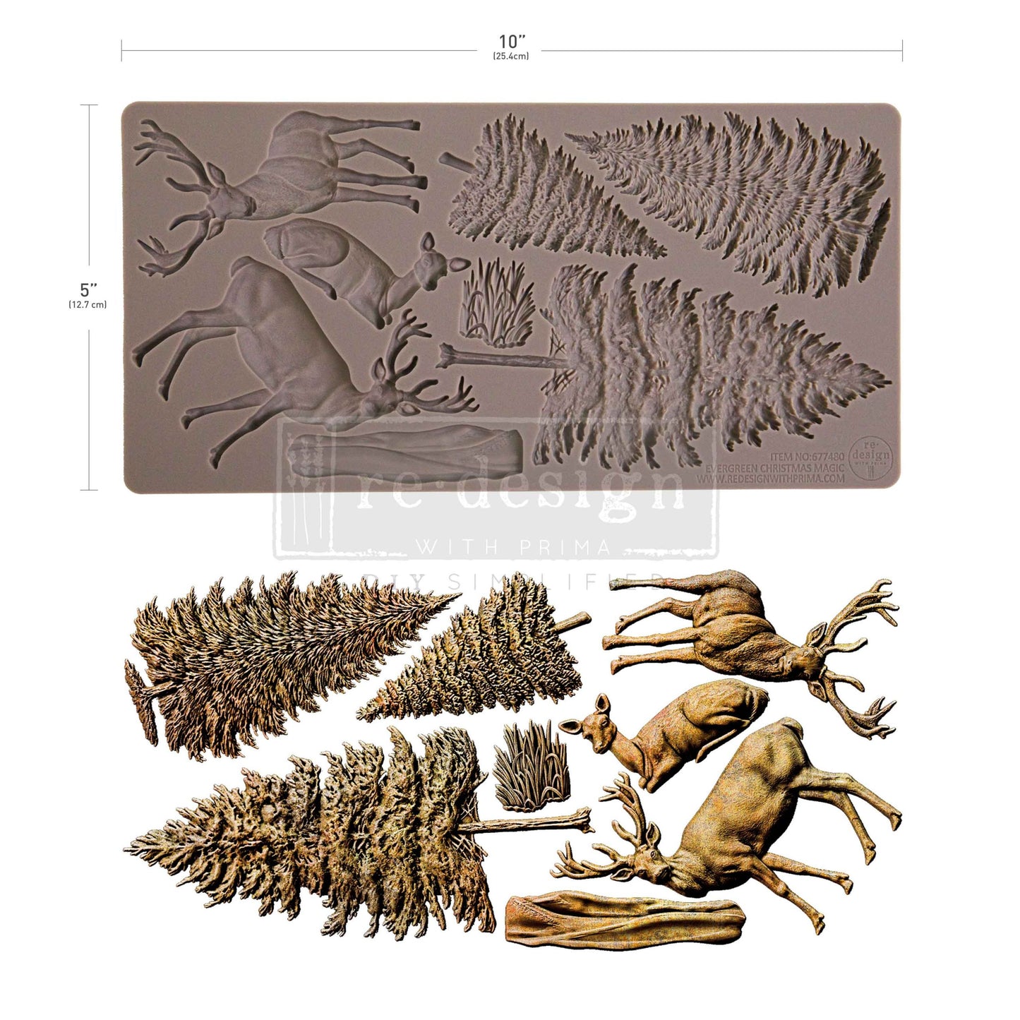 Decor Moulds® – Evergreen Christmas Magic Redesign with Prima