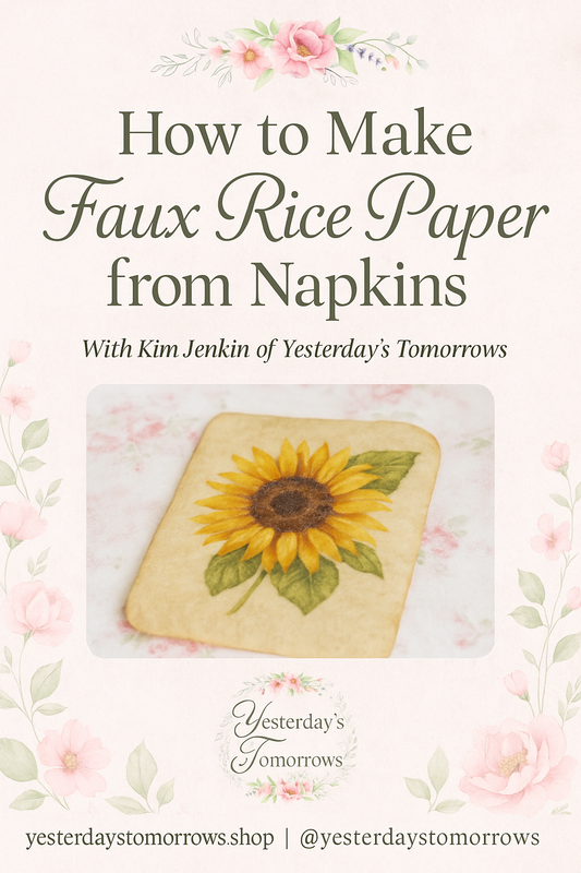 DIY Faux Rice Paper Tutorial - Vintage-Style Craft with Napkins and Mod Podge