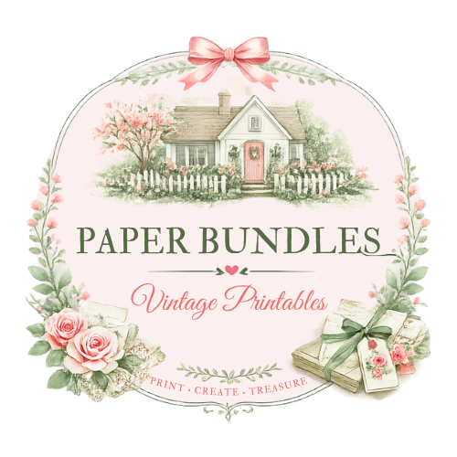 Printable Paper Bundles | Vintage Cottage & Shabby Chic Craft Papers