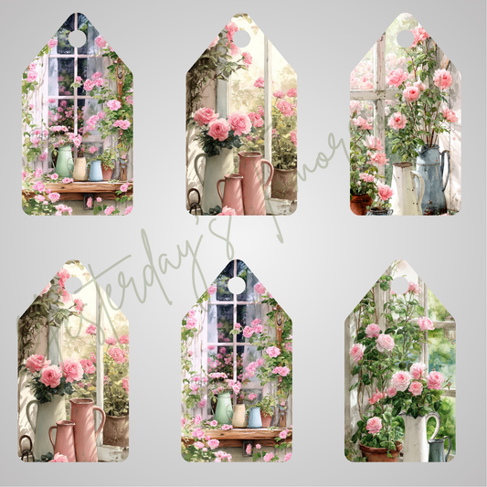 Spring Floral Printable Tag Digital Download | Shabby Chic Vintage Style | Instant Email Delivery/ No Physical Product