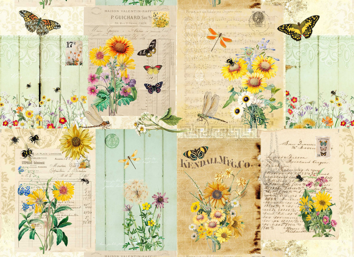 Botanical Masterboard Roycycled Treasures decoupage paper