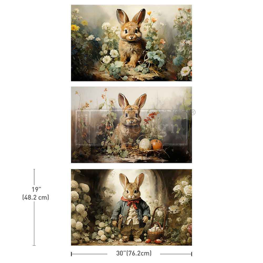 Decoupage Decor Tissue Paper Pack – Dreamy Bunnies – 3