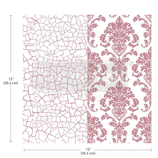 CLEARLY-ALIGNED DÉCOR STAMPS – IMPERIAL CRACKLE Redesign with Prima