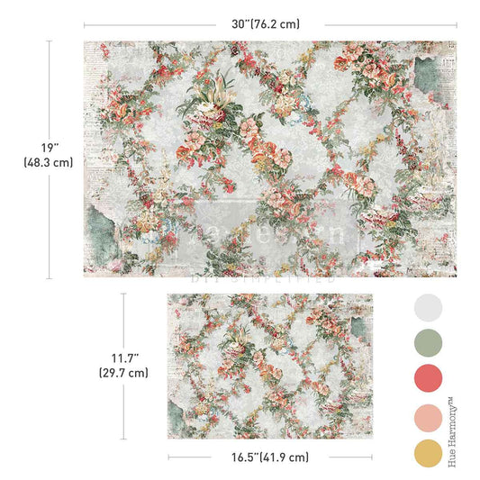 Double Delight Decoupage Fiber Paper Set – Jardin Fleuri  Redesign with Prima