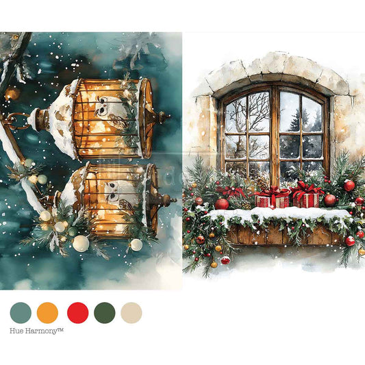 A4 DECOUPAGE – NOEL NIGHT OWL Redesign with Prima