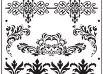 Majestic Flourishes Diva Dezigns stencil Retail Therapy by Mara