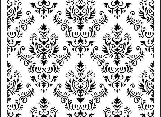 Mama's Damask stencil Vintage Retail therapy by Mara