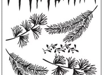 Winter Traditions Diva Dezigns stencil Vintage Retail Therapy by Mara