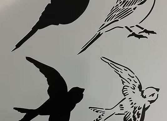 Avian stencil Vintage Retail Therapy by Mara