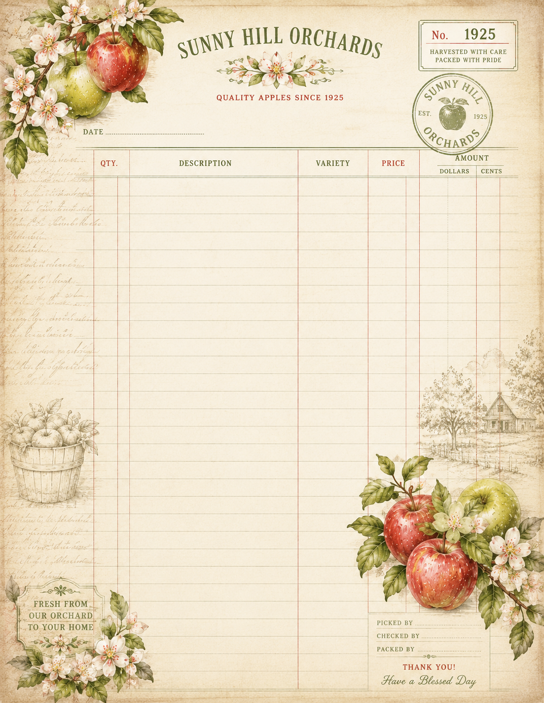 Apple Orchard Memories Printable Paper Bundle | 12 Vintage Fall Digital Papers with  | Junk Journal & Scrapbook Papers