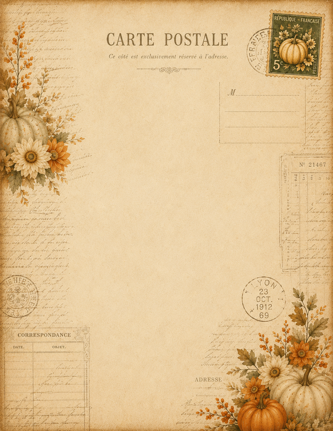 Harvest & Keepsakes Fall Digital Paper Bundle | Vintage Autumn Junk Journal Papers | 12 Printable Pages