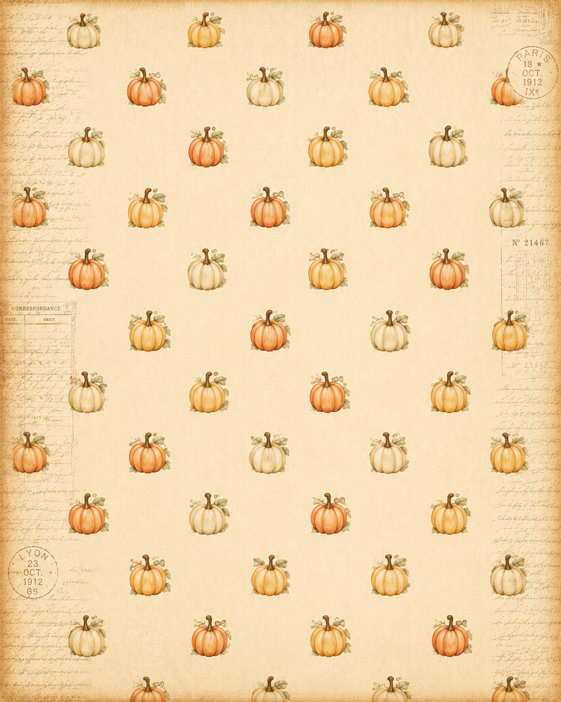 Harvest & Keepsakes Fall Digital Paper Bundle | Vintage Autumn Junk Journal Papers | 12 Printable Pages