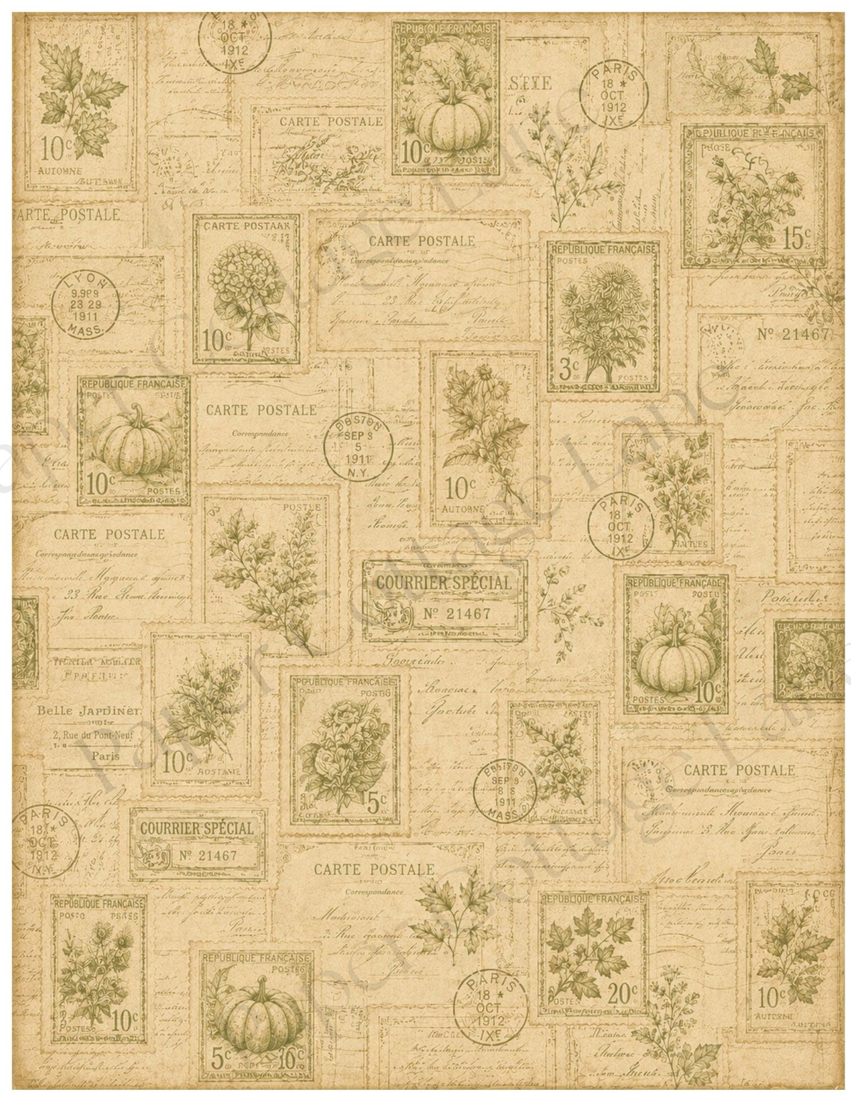Harvest & Keepsakes Fall Digital Paper | Vintage Autumn Junk Journal Papers | 12 Printable Pages