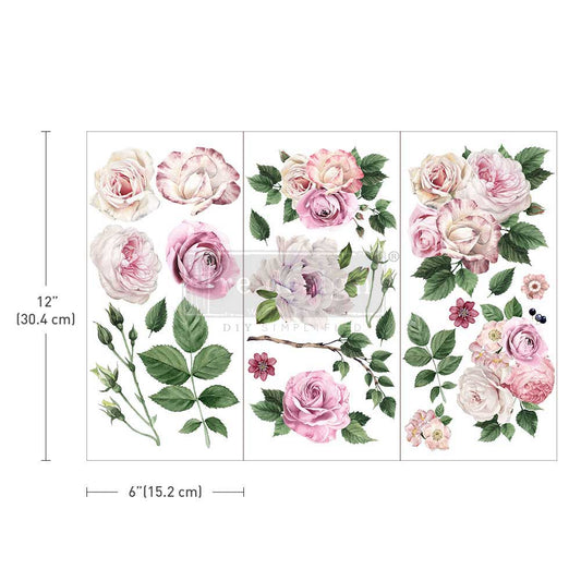 Delicate Roses transfer Redesign with Prima